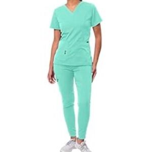 Adar aqua scrubs set size M